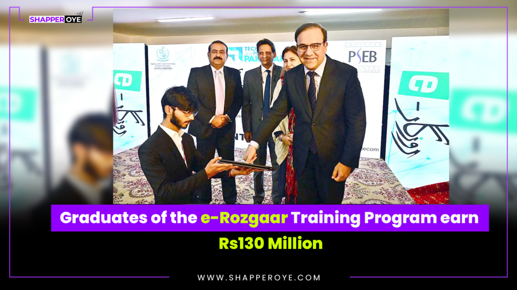 Graduates of the e-Rozgaar Training Program earn Rs130 Million