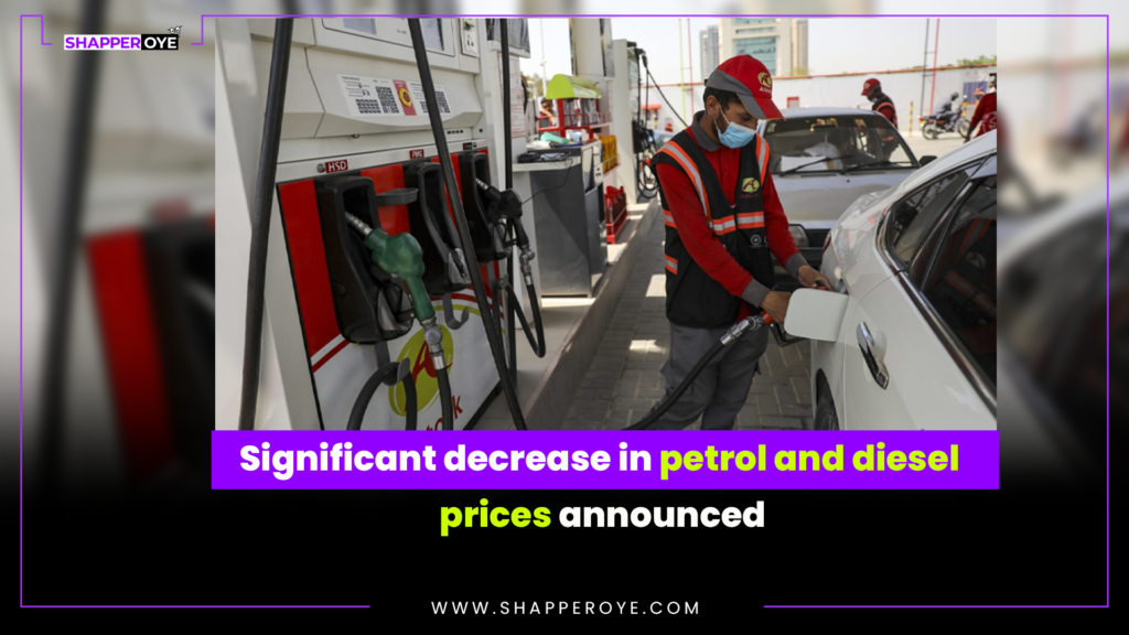 Significant decrease in petrol and diesel prices announced